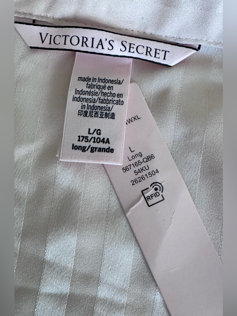 Victoria's Secret Light Pink Striped Short-Sleeve Pajama Set L - Picture 15 of 16